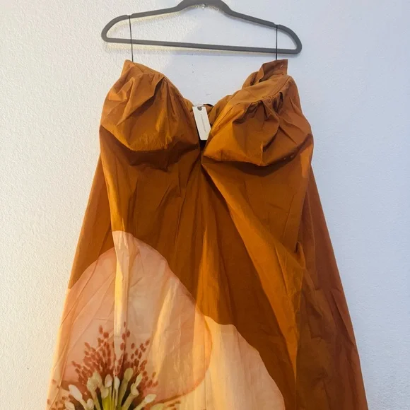 Significant Other Shiloh Strapless Floral Maxi Dress Size 12 Tangerine Rose - Picture 8 of 16